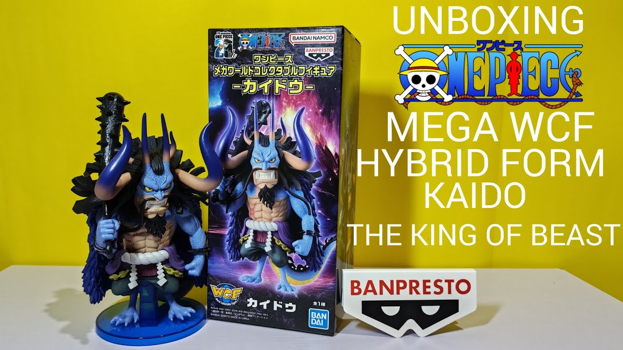 UNBOXING ONE PIECE MEGA WORLD COLLECTIBLE FIGURE (WCF)KAIDO HYBRID FORM#anime #onepiece 
