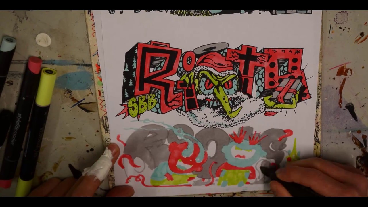 Freestyle Graffiti Sketch - Riot1394