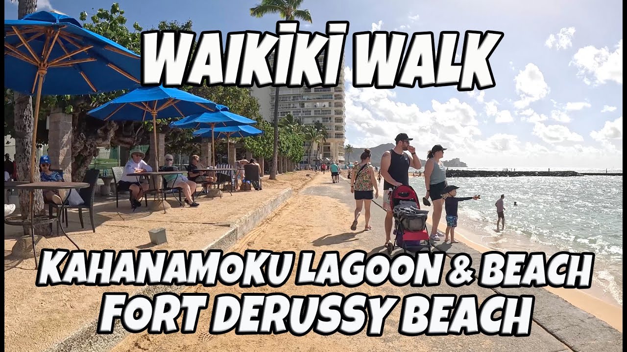 Waikiki Walk Kahanamoku Lagoon & Beach Fort DeRussy Beach Honolulu Hawaii January 11, 2024