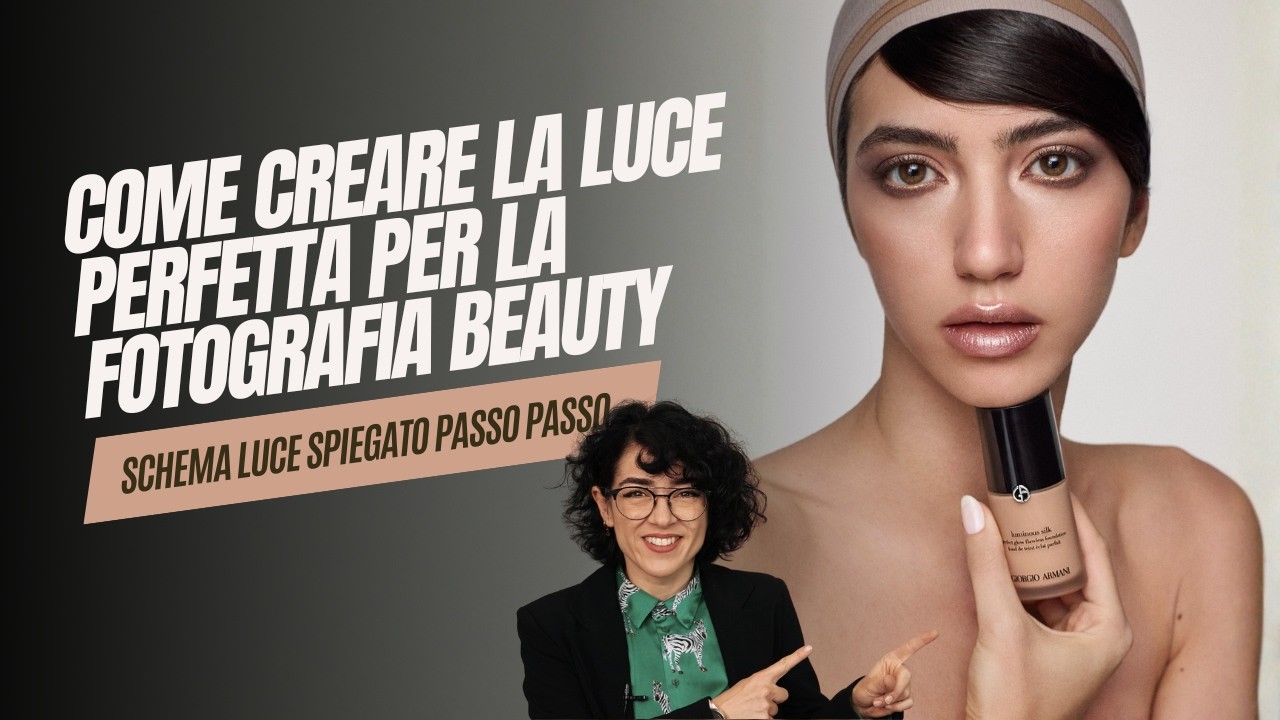 Lo schema luce per una pelle impeccabile in fotografia beauty commerciale, spiegato passo passo.