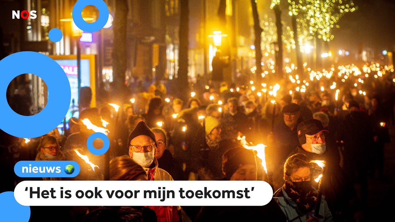 Groningers protesteren met fakkeltocht tegen problemen