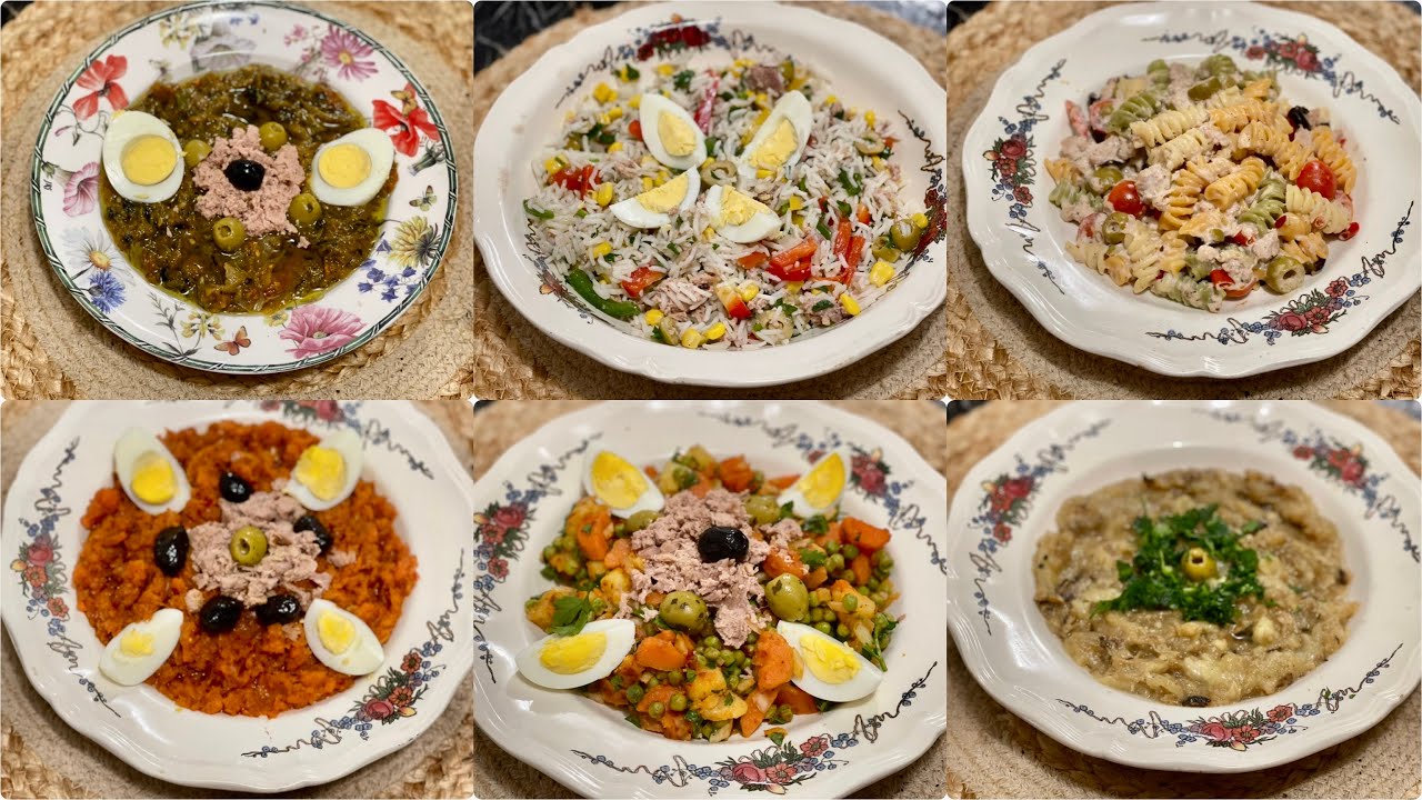 تحضيرات رمضان 🌙 6 أنواع سلايط تونسية لشهر رمضان des salades tunisiennes pour le ramadan