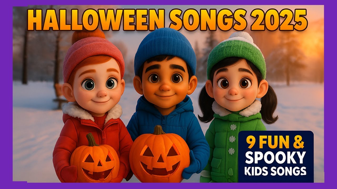 Halloween Songs 2025 🎃 9 Fun & Spooky Kids Songs | Happlets Toddler & Preschool Music