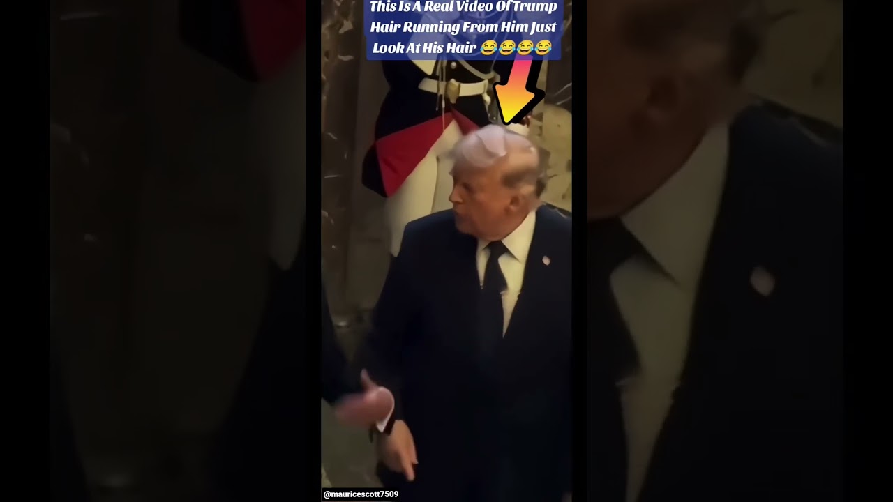 😂 Trump's Hair FAIL Goes Viral! 🤣 #Trump #Viral #FunnyShorts