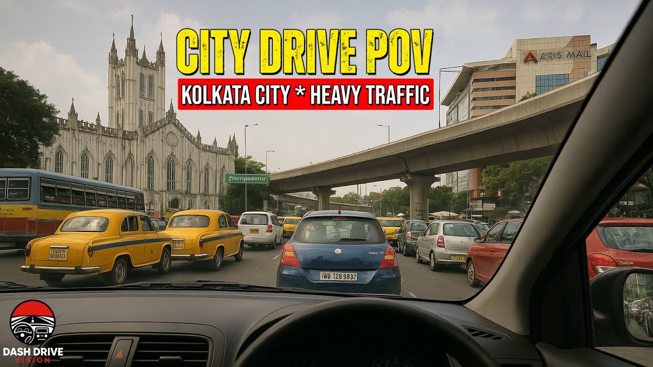 Kolkata City Drive | Heavy Traffic POV Car Drive | ASMR | POV Drive Vlog