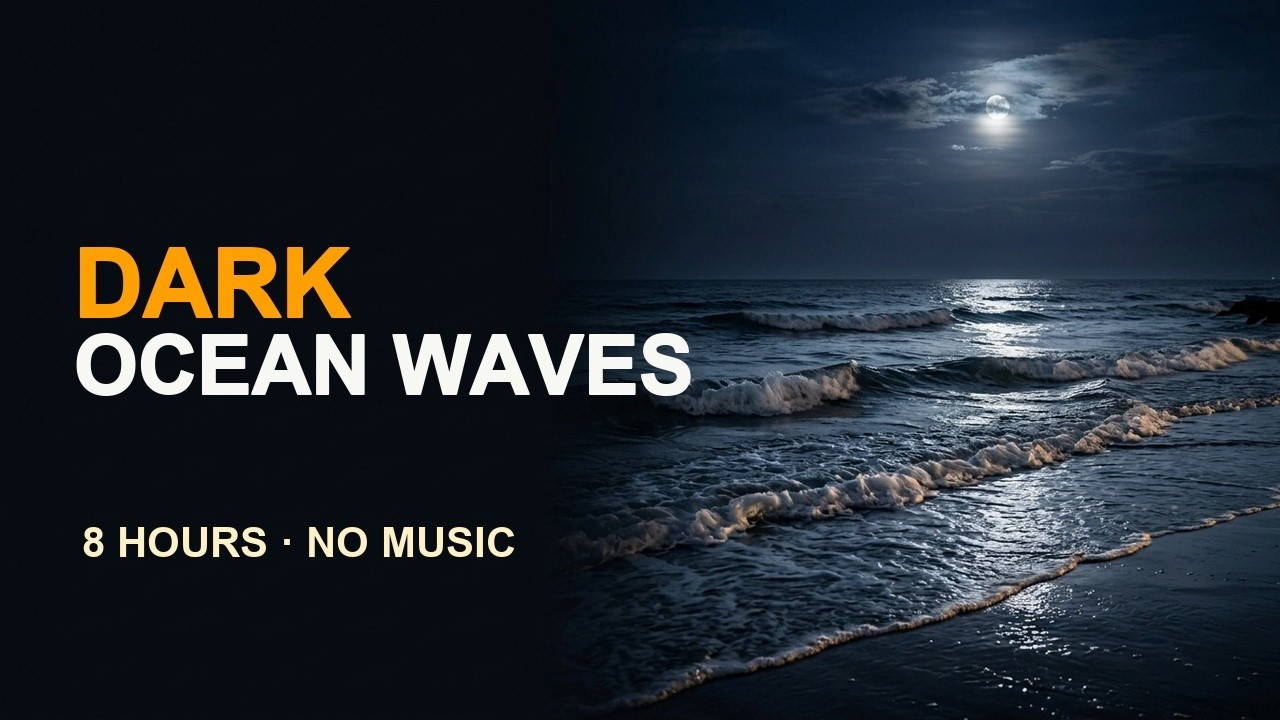 Black Night Ocean Storm & Pouring Rain for Deep Rest – Eight-Hour Relaxation Audio