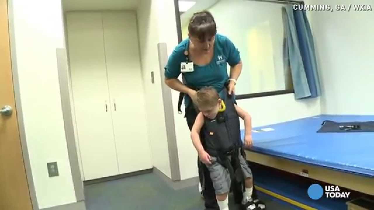 4-year-old confined to wheelchair takes first steps