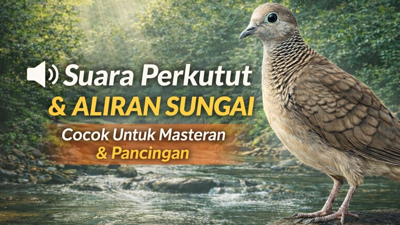 Suara Masteran Perkutut & Aliran Sungai | Tenang, Alami, Jernih