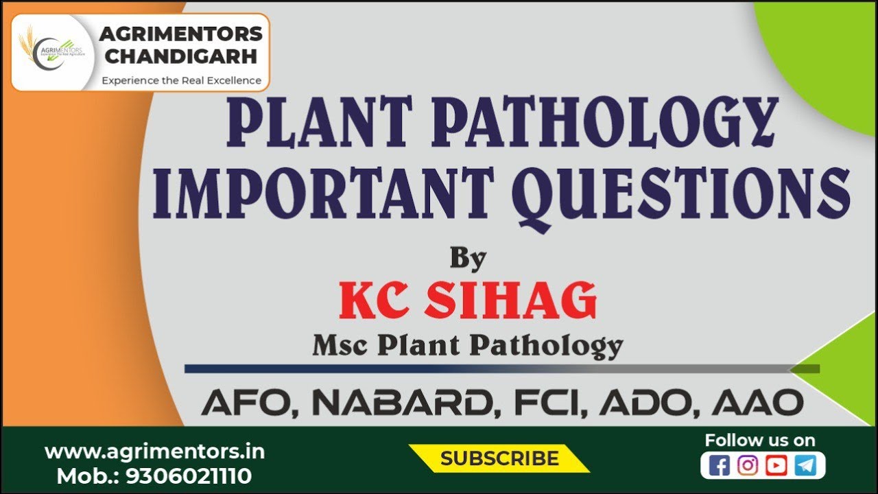 Plant Pathology Important Questions | Plant Pathology Covered for all Exams