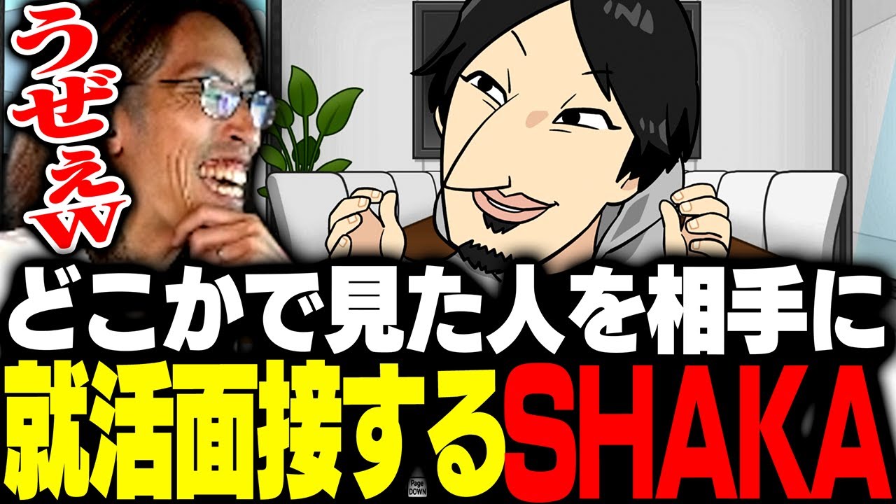 どこかで見た人を相手に就活面接するSHAKA【圧Q就活】