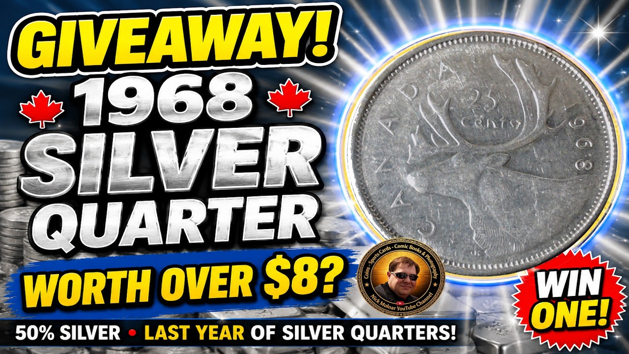 1968 Canada Silver Quarter Worth OVER $8 in Silver?! + SILVER COIN GIVEAWAY!