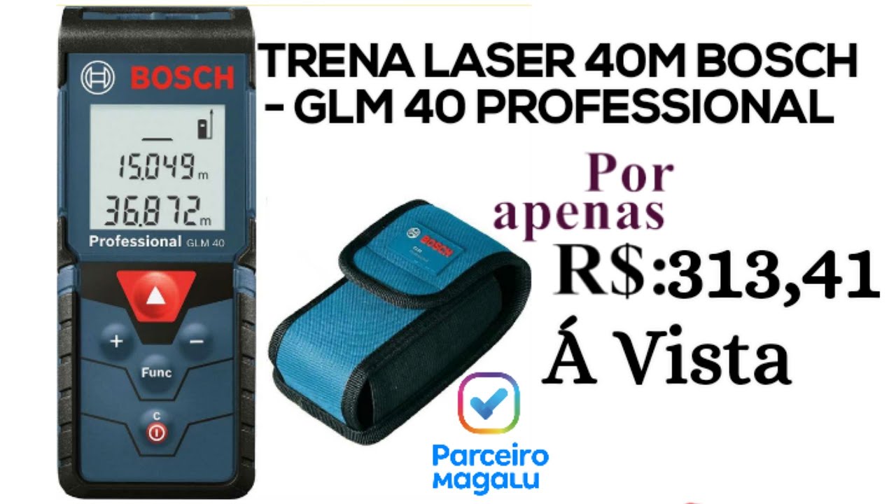 Trena Laser 40m Bosch - GLM 40 Professional