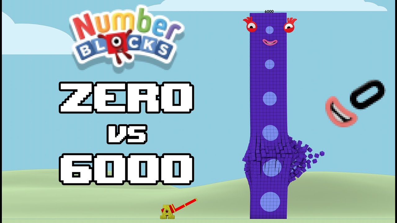 Tall Numberblock 6000 vs ZERO Crash Test