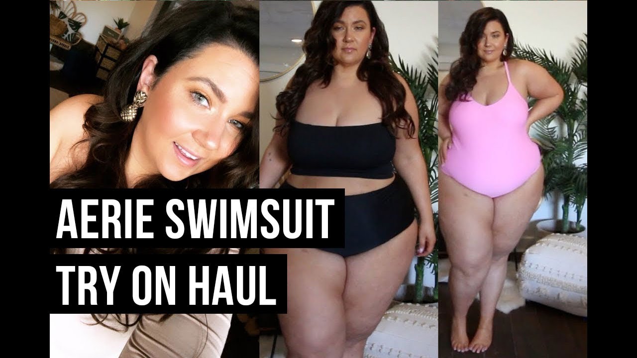 PLUS SIZE FASHION TRY ON HAUL | Gorgeous AERIE Swimsuits! | Sometimes Glam