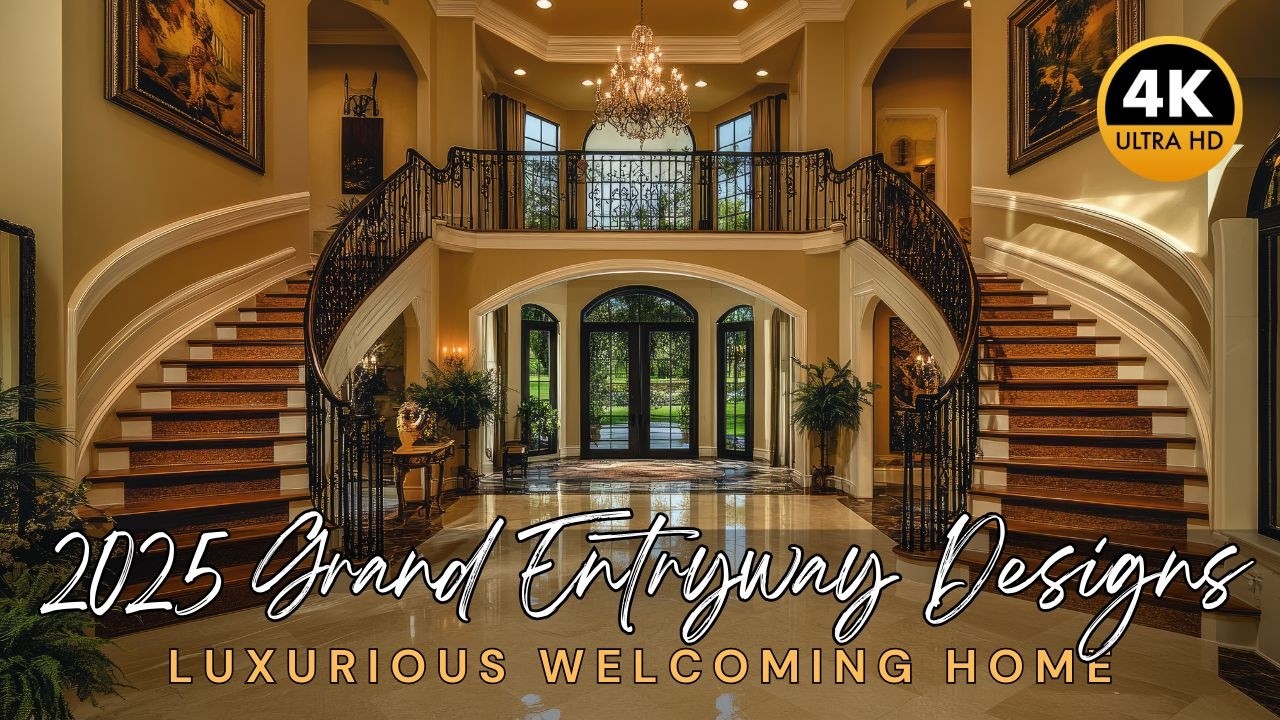 2025 Grand Entryway Designs: Luxurious Welcoming Home with Warm Lighting & Premium Materials