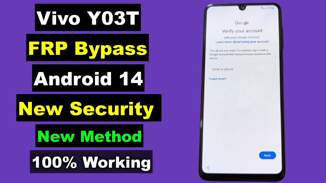 Vivo Y03T FRP Bypass New Security 2025 | Vivo Y03T FRP Google Account Unlock Android 14 | Without PC