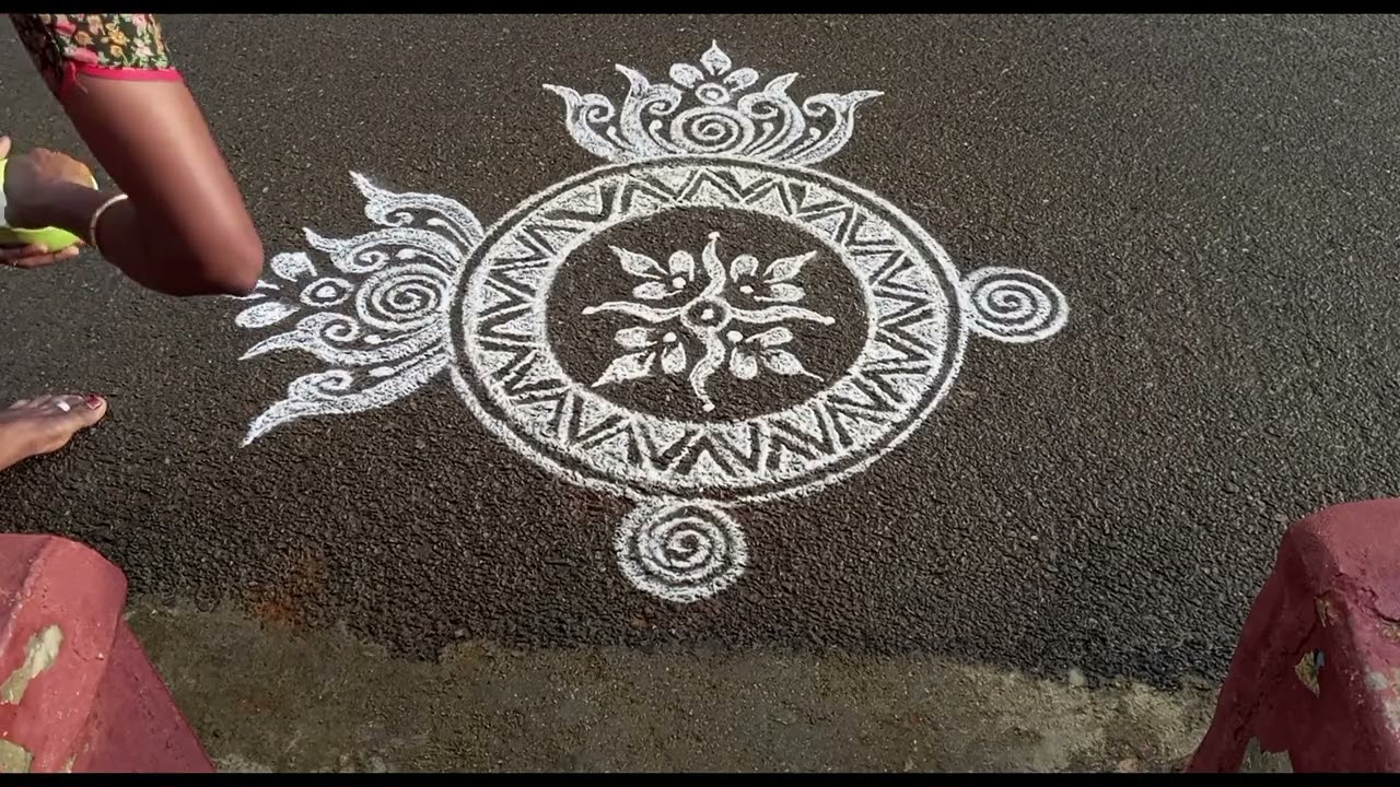 நவராத்திரி ஸ்பெஷல் ரங்கோலி#freehandrangolis #rangolidesigns #specialrangoli #rangoli #kolam #easy#