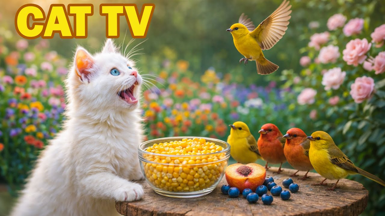 Cat TV- Dog TV😻 Calm Nature Scene with Birds & Curious Squirrels | 4K Cat TV