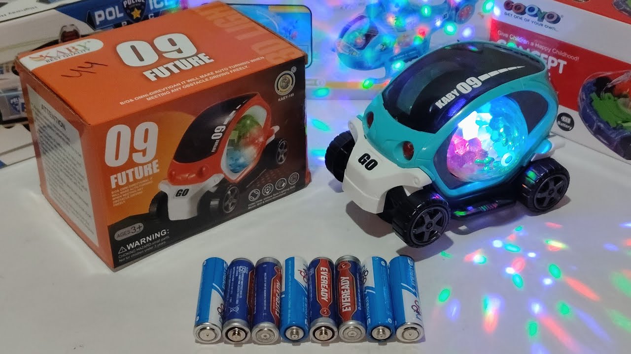 Open electric 09 future auto unboxing remote control light CAR unboxing 3D model light mini CAR 