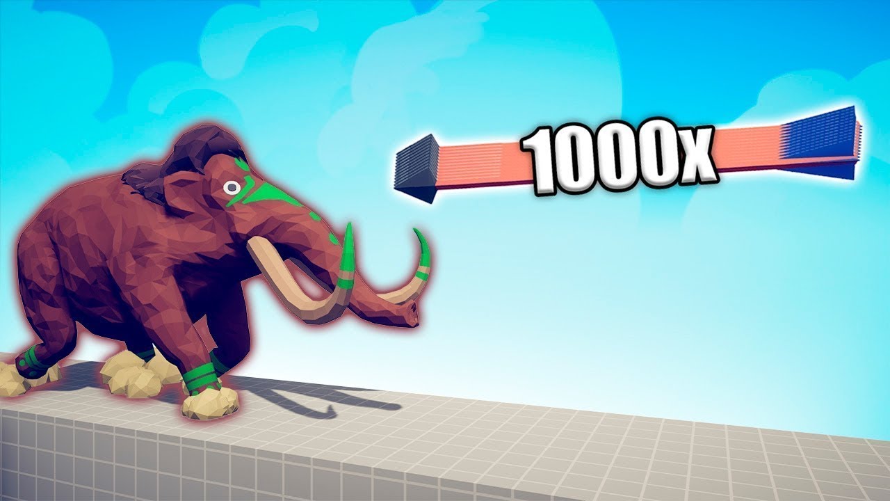 ZOMBIE MAMMOTH & DINOSAUR TITAN vs 1000x OP UNITS COMPILATION - Totally Accurate Battle Simulator