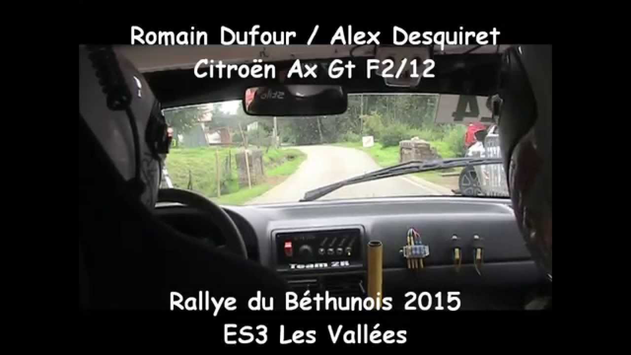 Rallye du B&eacute;thunois 2015 - ES3 Les Vall&eacute;es - Dufour / Desquiret - Ax F212