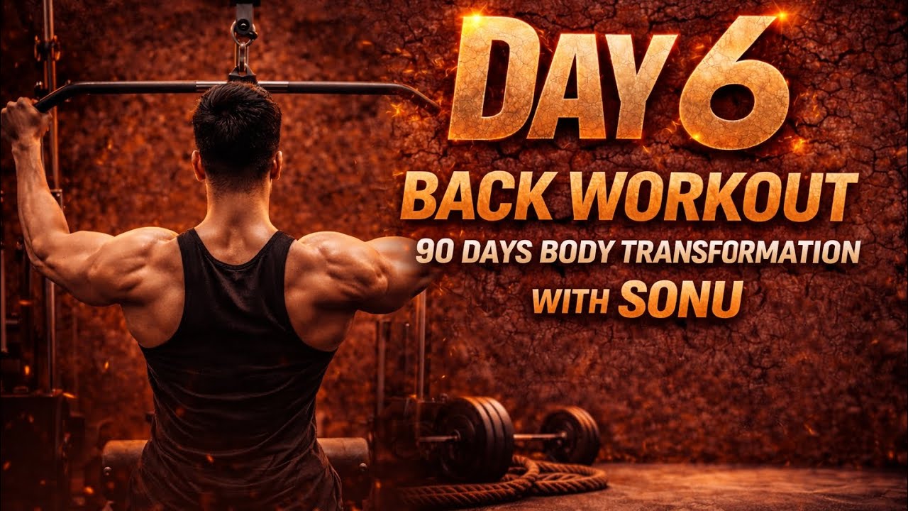 DAY 6 | Back Workout 💪 | 90 Days Body Transformation | StartWithSonu