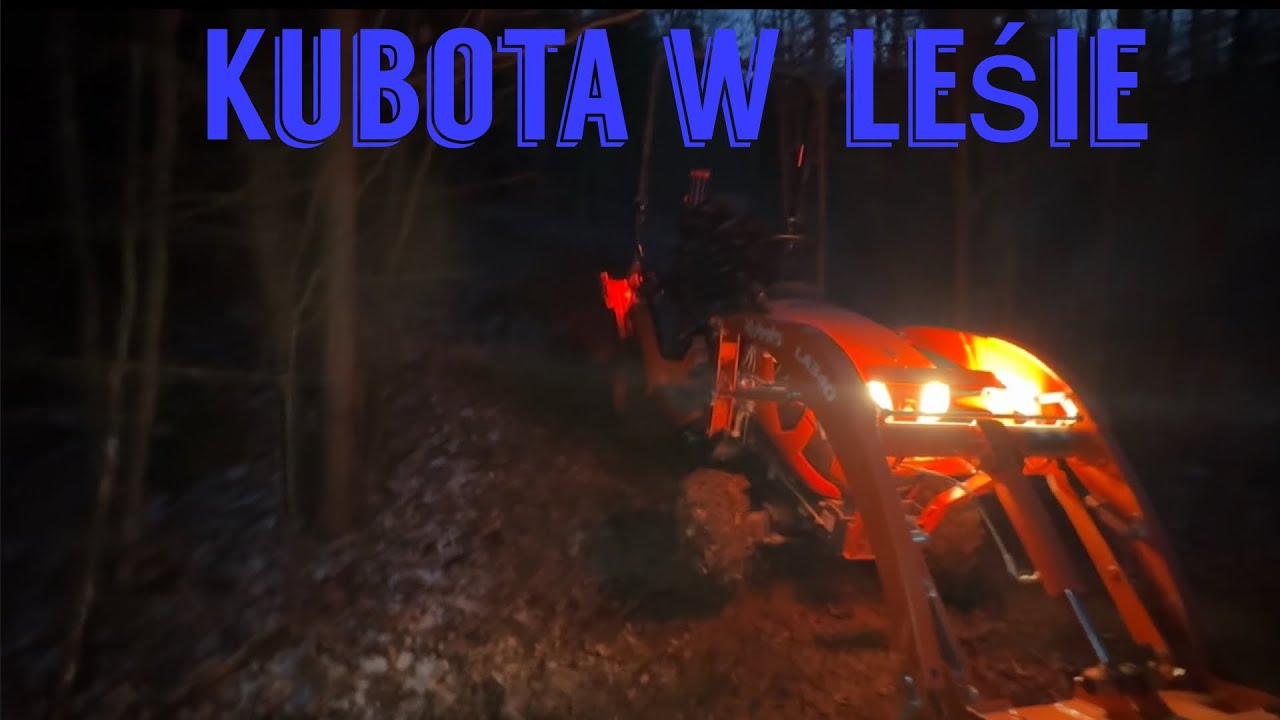 Praca kierowcy ciężarówki w USA / Z garażu do lasu , Kubota wreszcie w  coś robi.