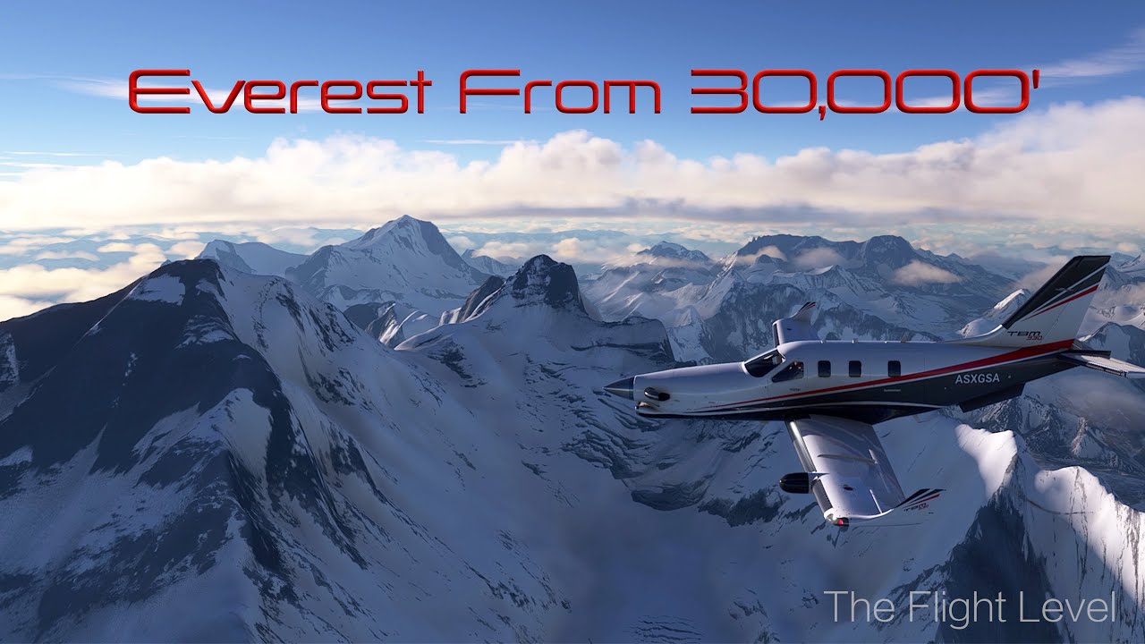 Everest From 30,000’ - Cinematic - Himalayan Mountains and Glaciers - MSFS2020 - 4K