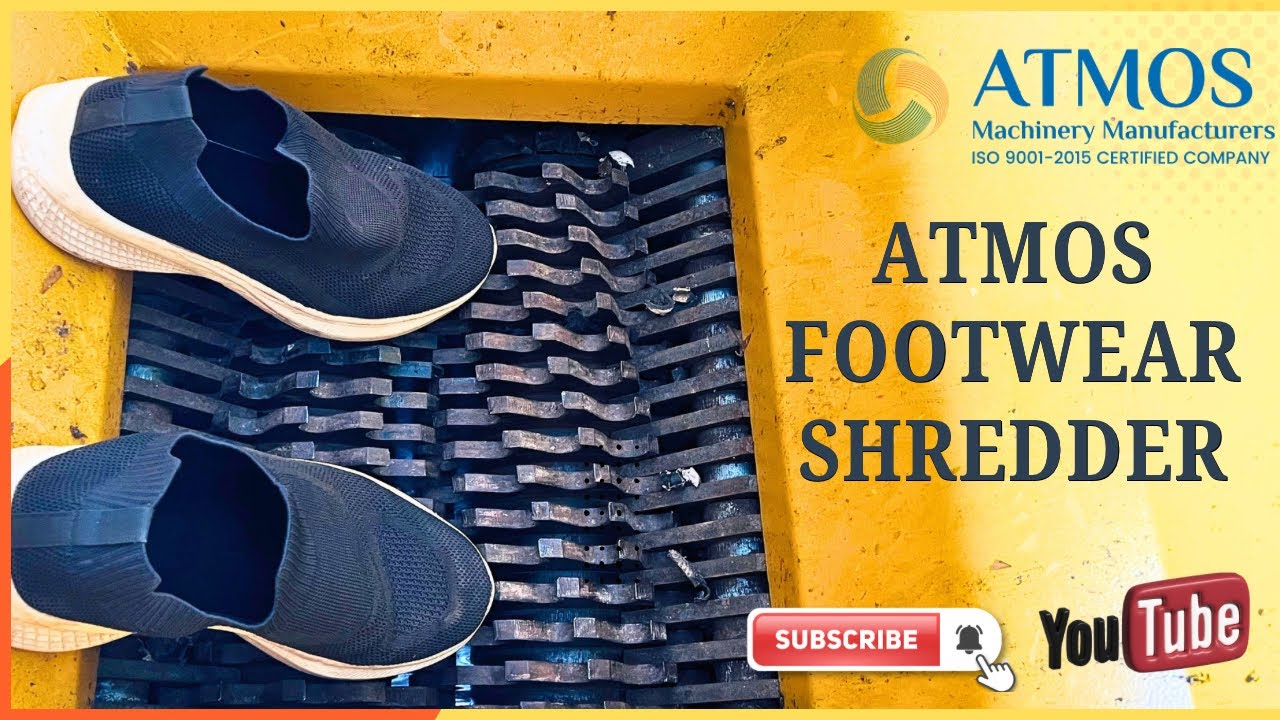 ATMOS FOOTWEAR SHREDDER | SLIPPER SHREDDER | USED SHOE SHREDDING MACHINE | RDF SHREDDER