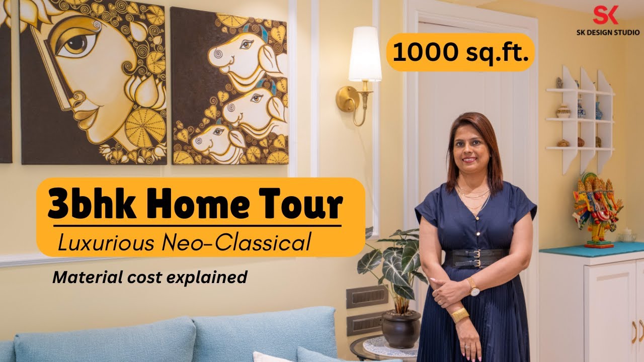 Neo-Classical 3BHK Home Tour | Stunning Design & Exact Cost Breakdown !
