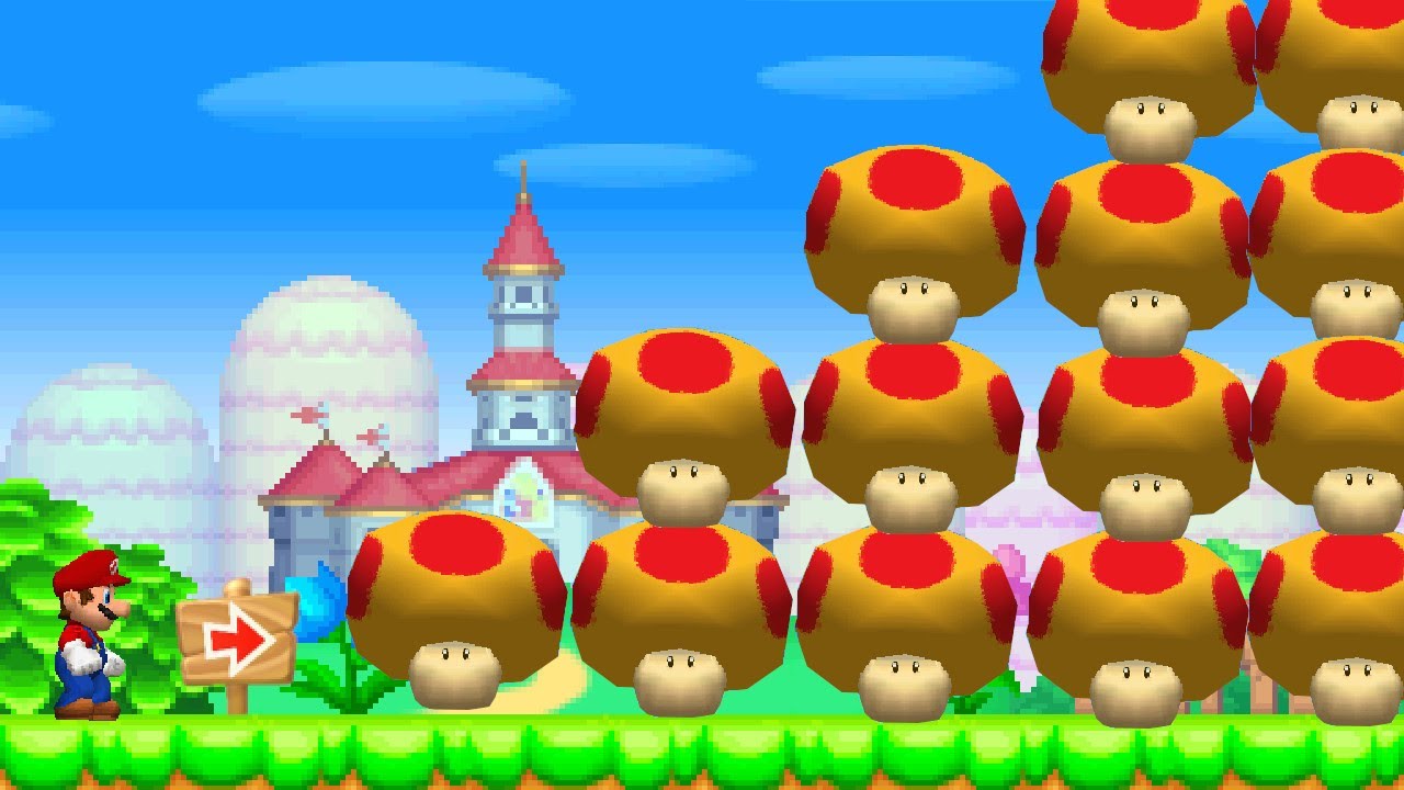 Сможет ли Марио собрать 999 мегагрибов в новой игре Super Mario Bros. DS?