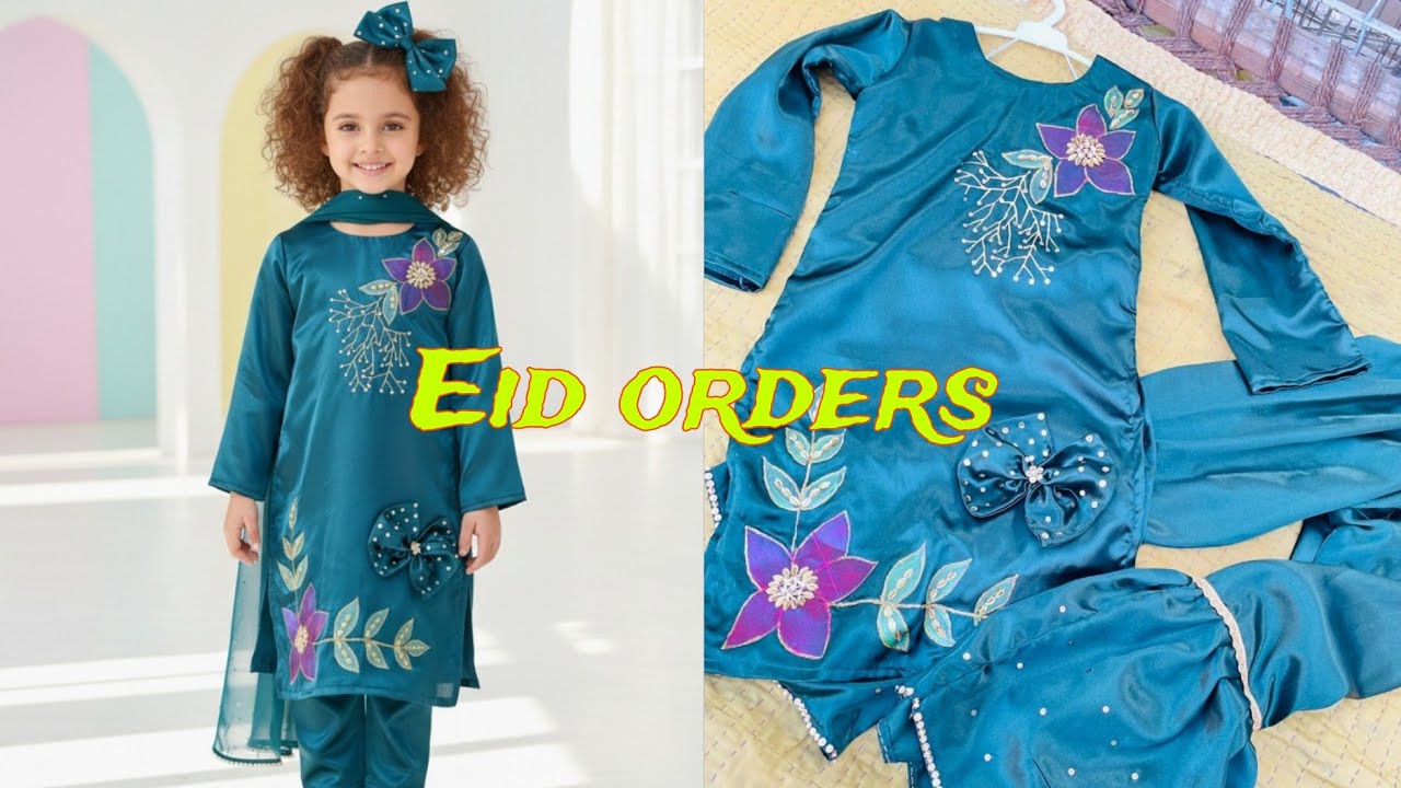 Kids Eid Collection 2026 | Hand Painted Dress Making