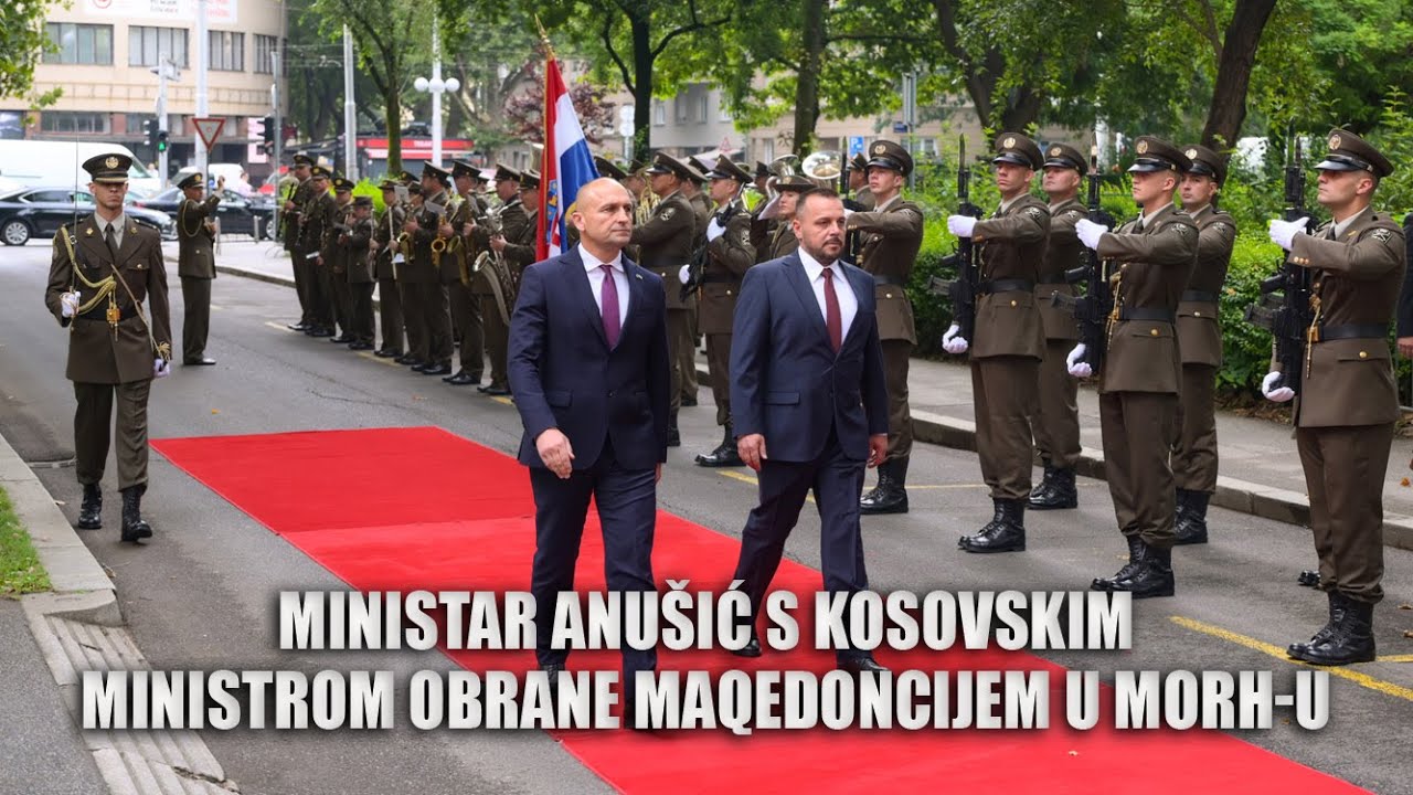 Ministar Anušić s kosovskim ministrom obrane Maqedoncijem u MORH-u