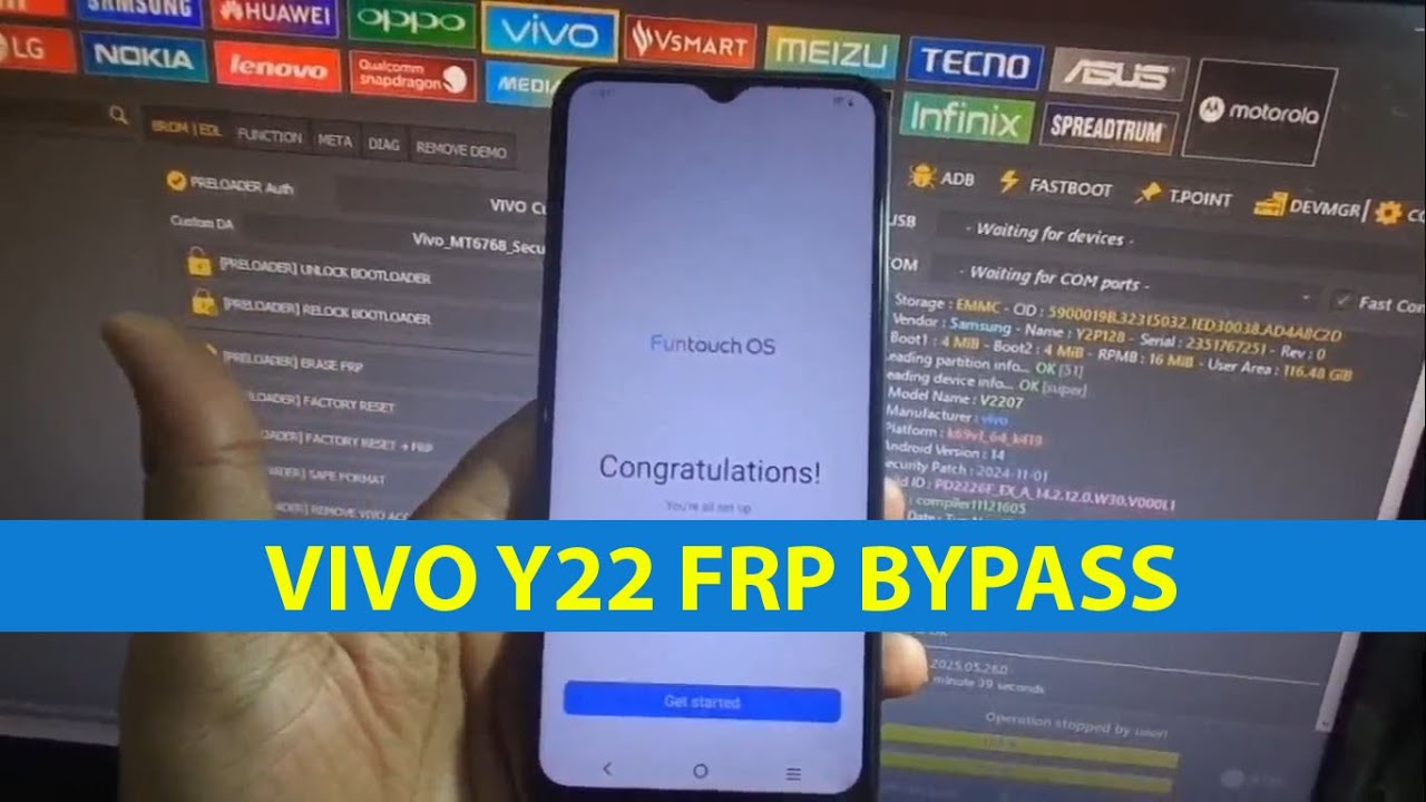 VIVO Y22 frp lock bypass by unlock tool 2025.