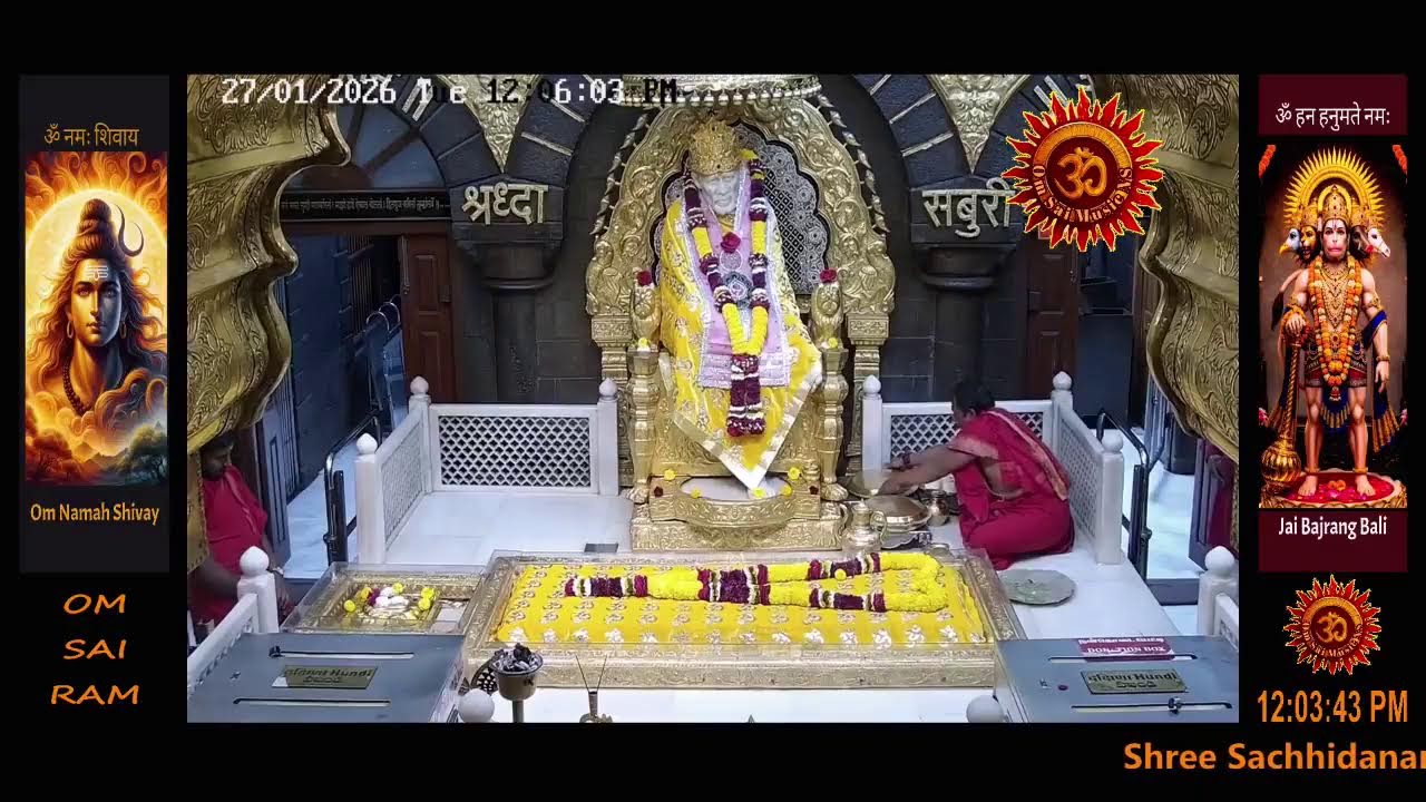 Sai Baba Darshan Live Today || 27 JAN 2026 || TUESDAY || MORNING