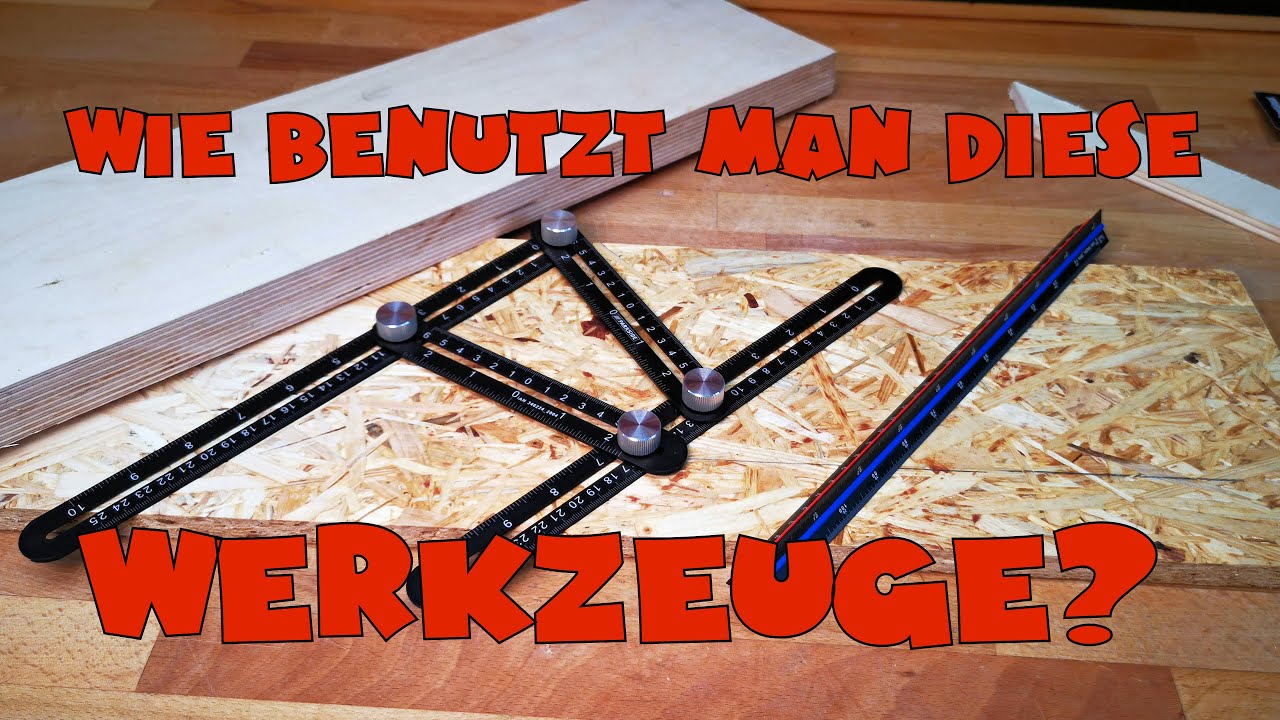 Parkside® Messwerkzeuge - Arbeiten mit Dreikantlineal und Multiwinkel