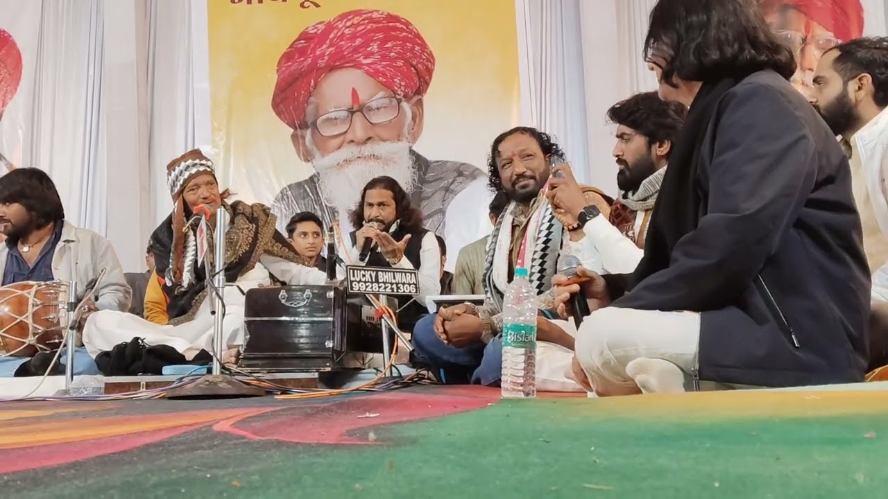 प्रकाश जी माली मोइनुद्दीन मनचला का 1 ही मच पर एक साथ जुगल बंदी पहली बार 