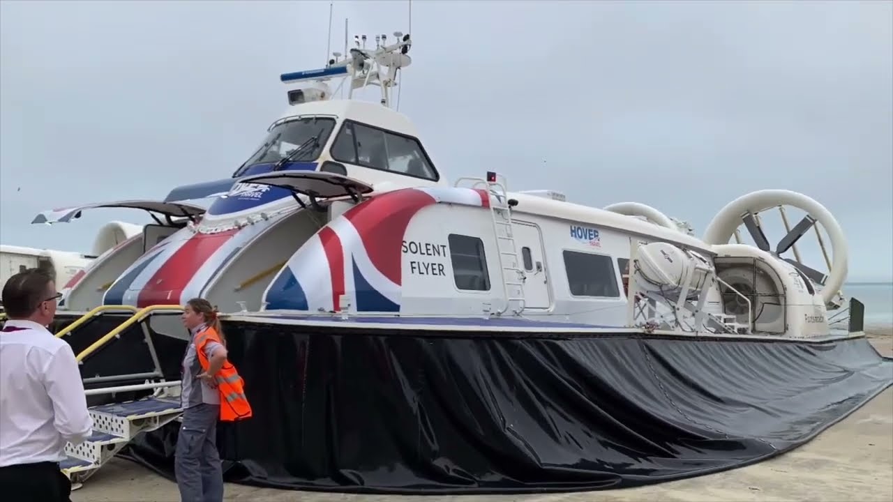 Flying to the Isle of Wight on the Hovertravel Hovercraft