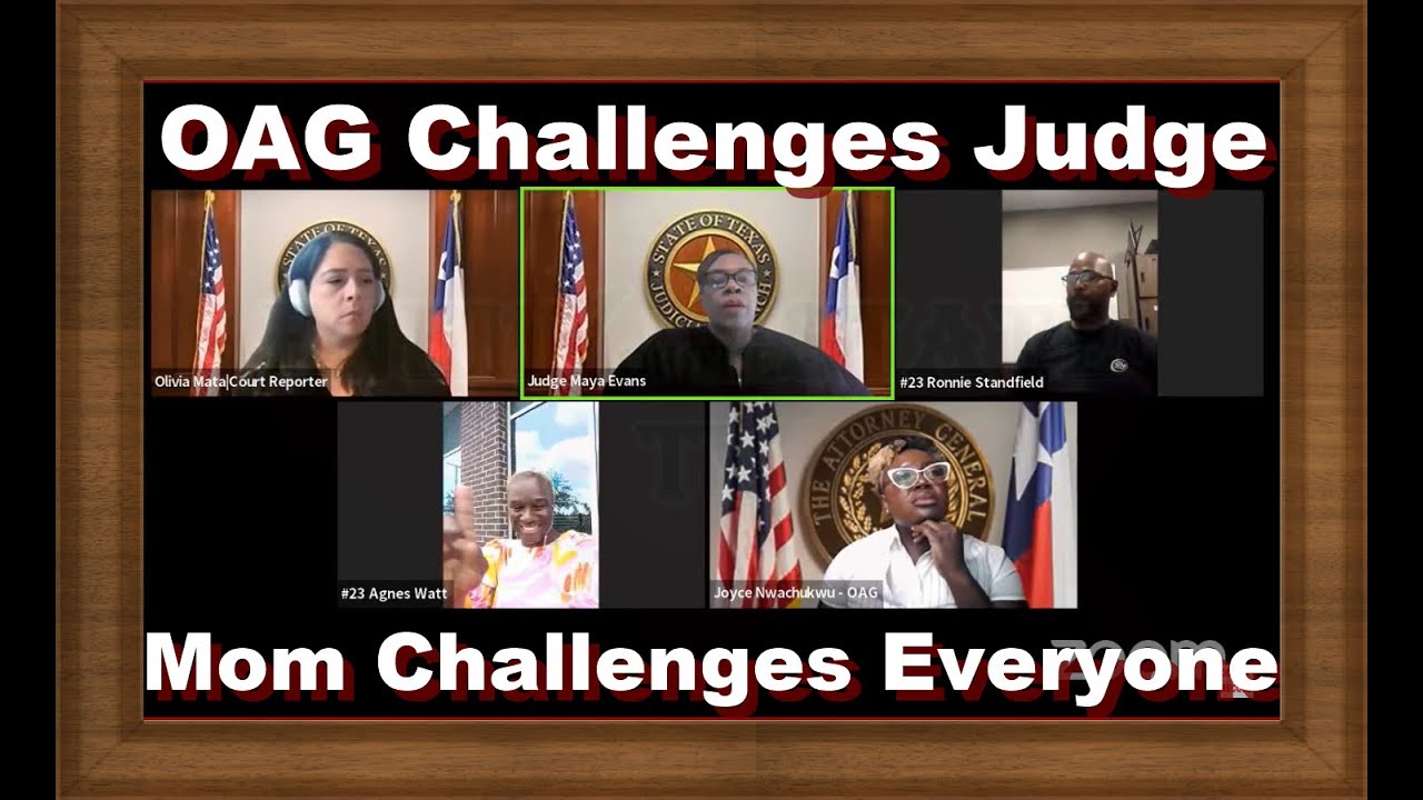 The Office of Attorney General Challenges The Judge and Mom Challenges Everyone
