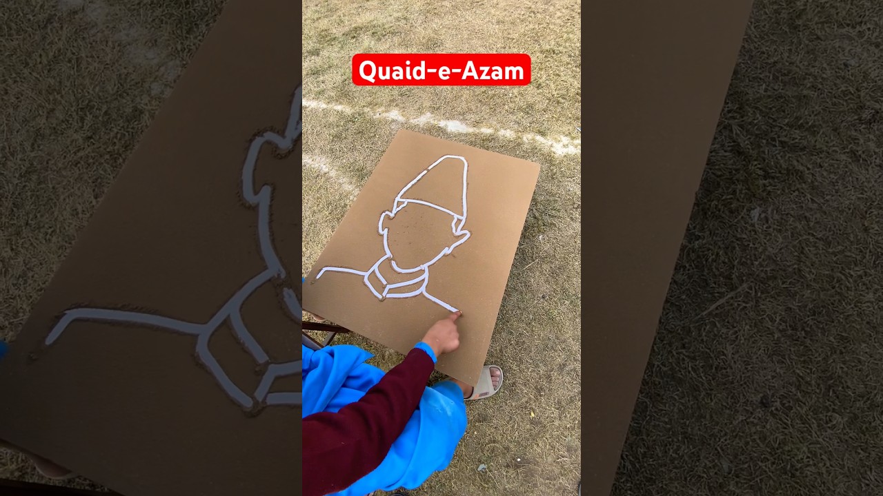 How to draw Quaid-e-Azam Muhammad Ali Jinnah easy and beautiful #25thdecember #googledrawing #shorts