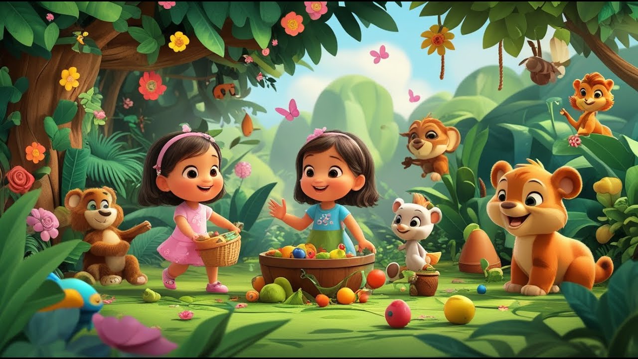 ABC Learning Fun with Cute Baby Girls | Animals, Fruits & Toys | Kids Cartoon