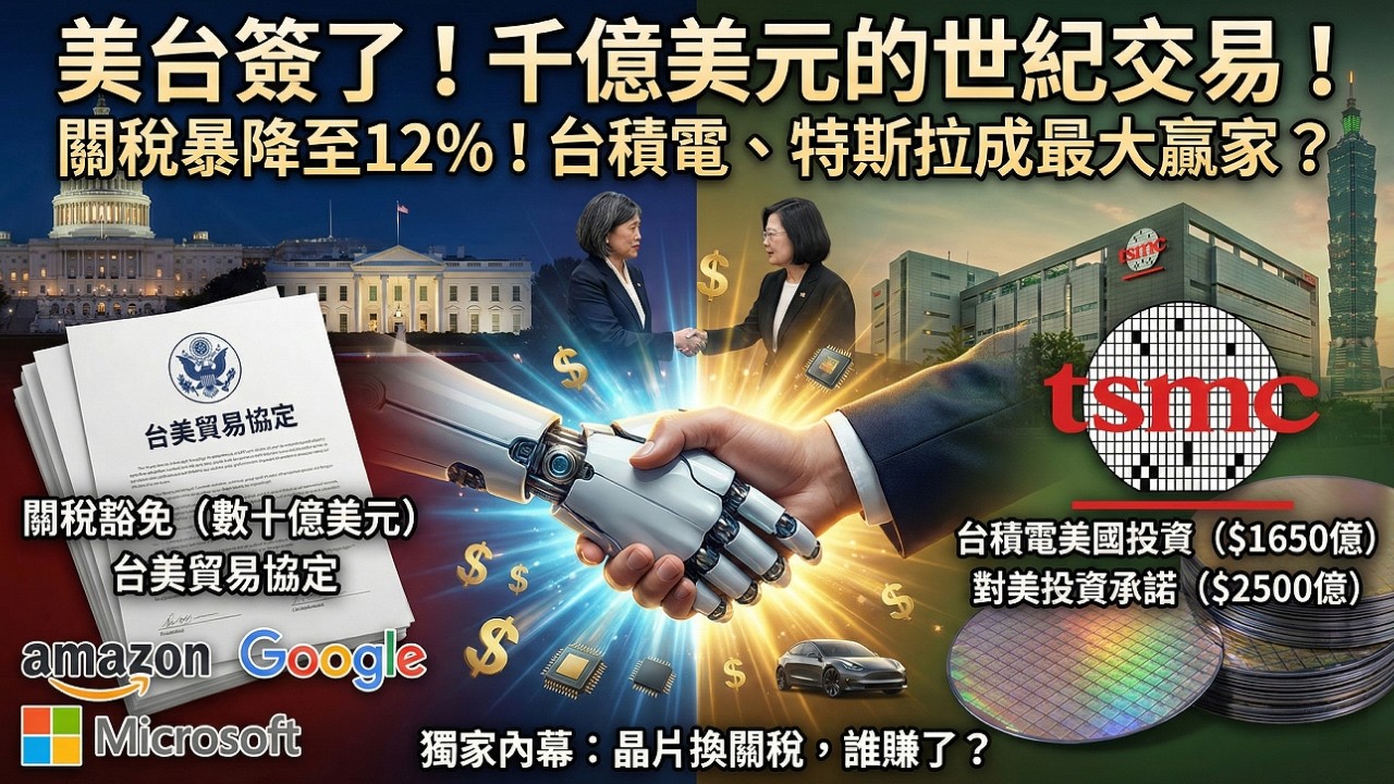 台積電衝破全球第六！🚀 台美貿易協議背後隱藏的「晶片交換」真相？㊙️🔥