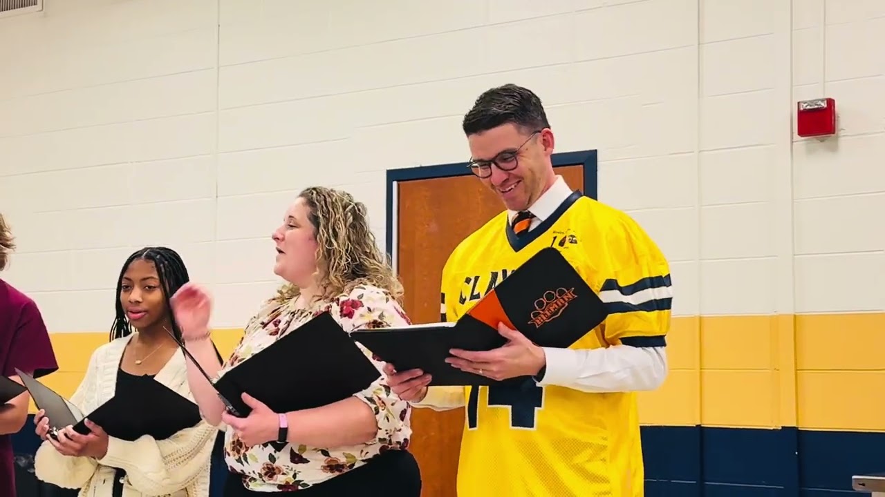 Pitman Superintendent sings the Clayton High School Alma Mater Song at Board of Ed Meeting - 2/10/26