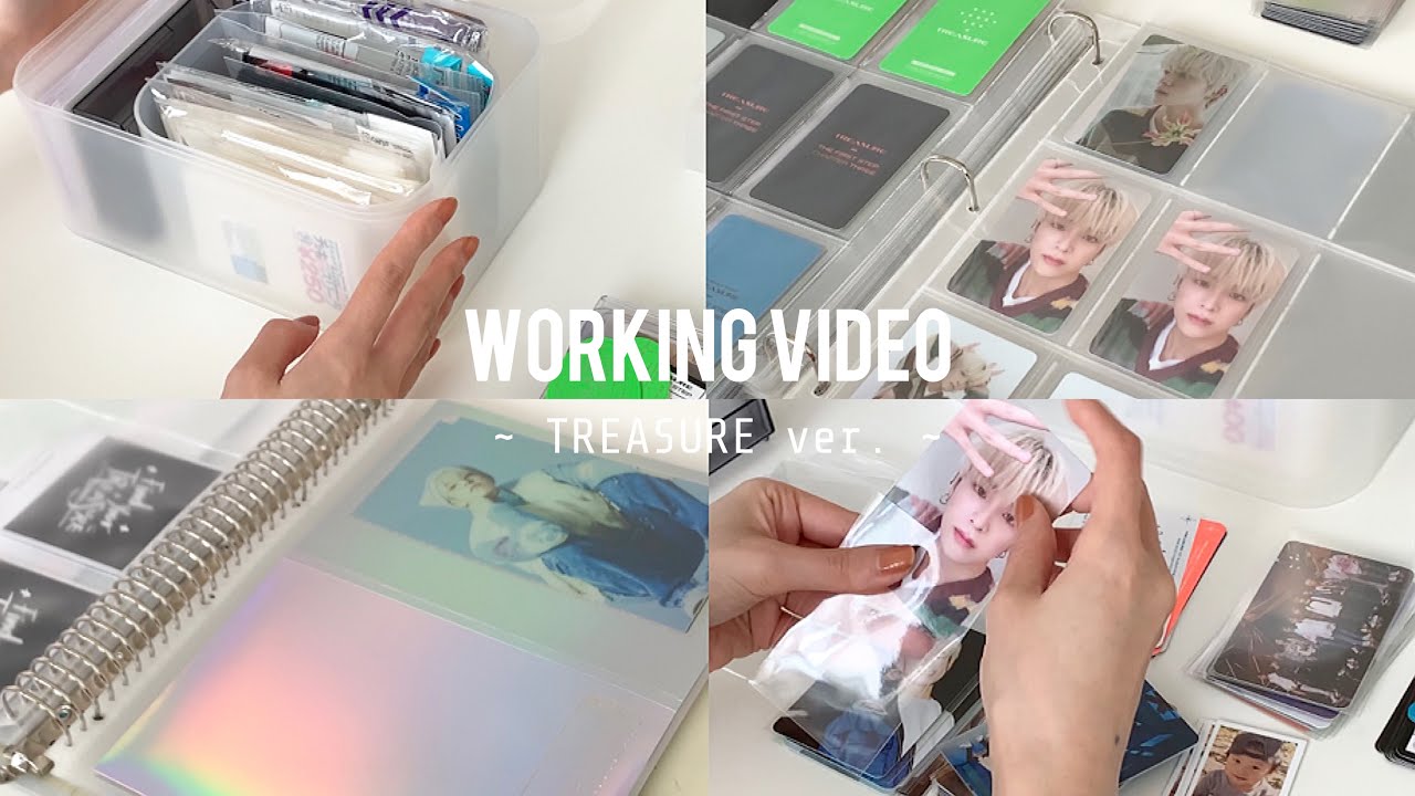 《 TREASURE 》 トレカ整理＆収納 / 作業動画 ~Part1💎~（트레저 / 트메 / 포카정리）