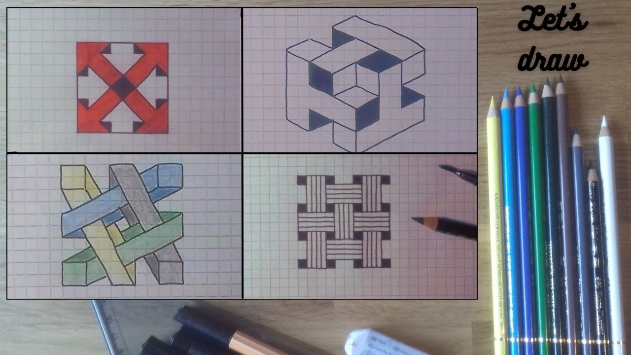 Zeichen Ideen für Anfänger - viel 3D   |   compilation