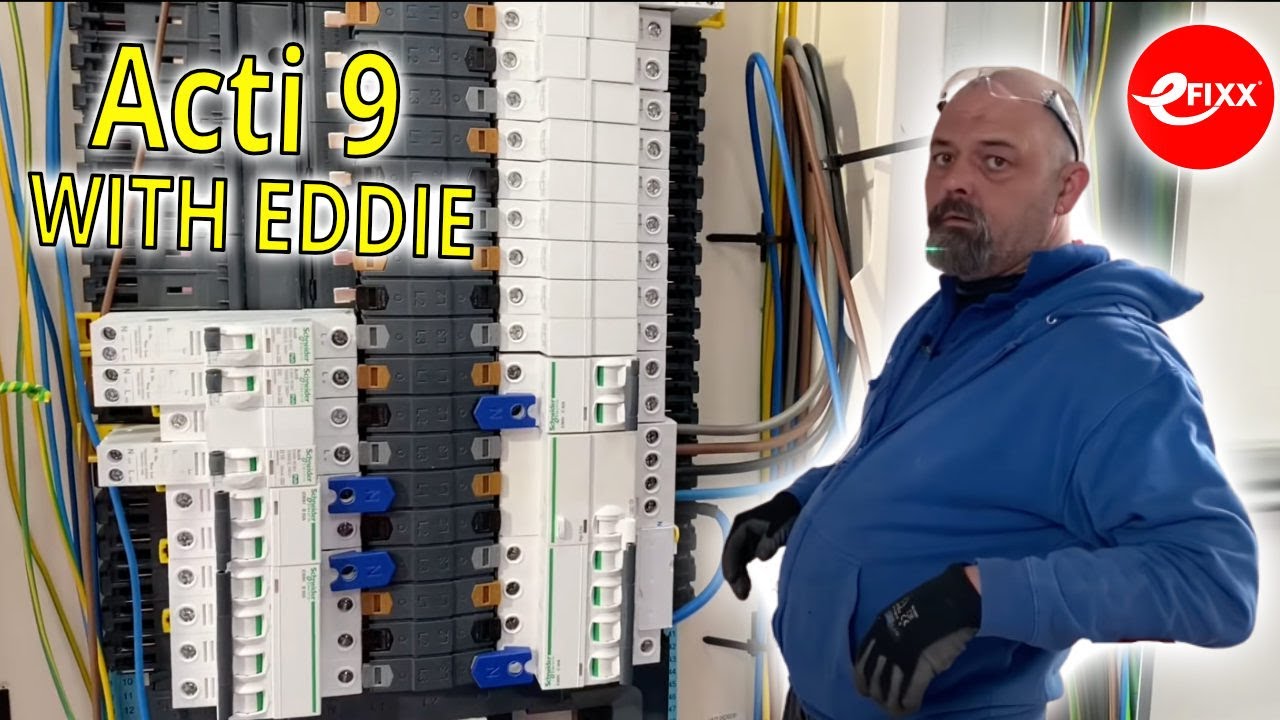 Установка трехфазного распределительного щита SCHNEIDER Acti 9