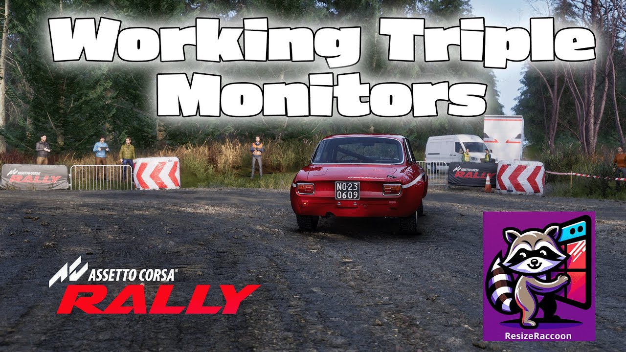 Работающие три монитора в раннем доступе Assetto Corsa Rally