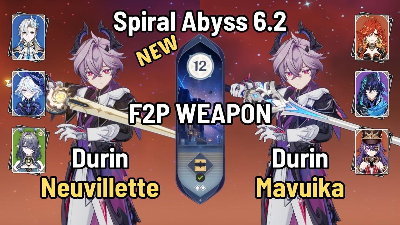 C0R0 Durin Neuvillette Burgeon Team & F2P Durin Mavuika Team | NEW Spiral Abyss 6.2 | Genshin Impact
