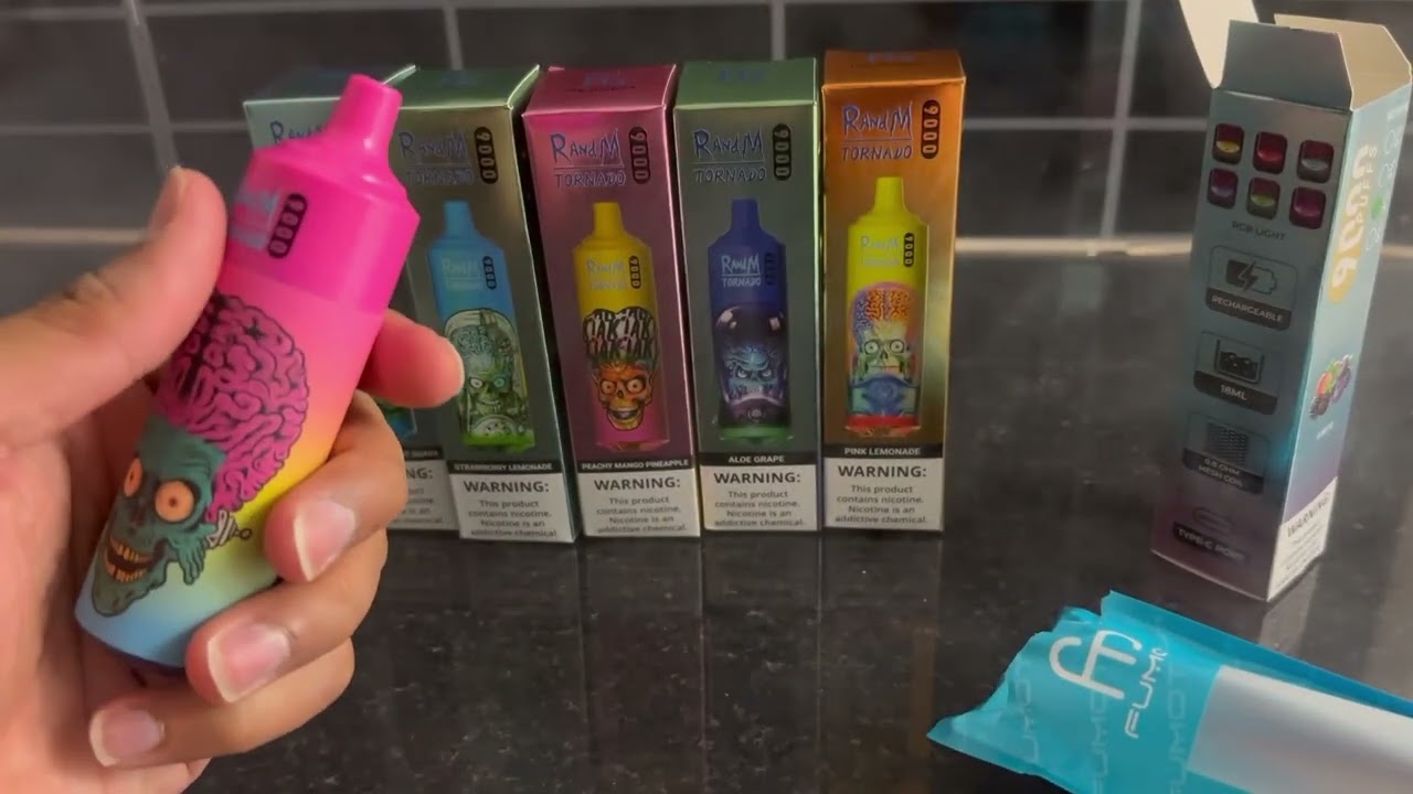 Big!! New!!RandM Tornado 9000 puff!! Rechargable Disposable Vape! How good they are?Full review!