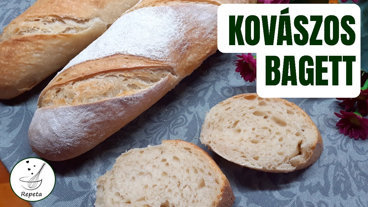 Kovászos bagett 🥖 szuper puha bélzet, ropogós külső